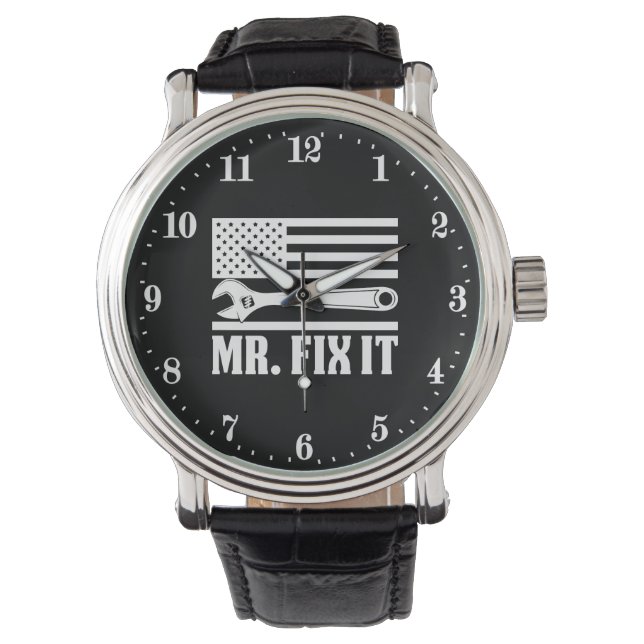 Coola män fixar word art  armbandsur (Framsida)