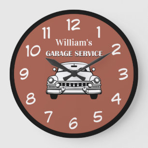 Coola Manar klassiskt biltema väggdäck Stor Klocka