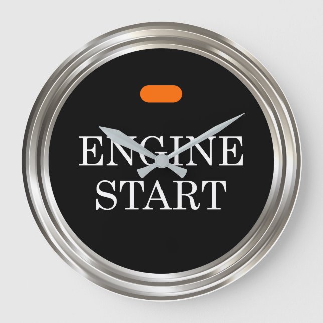 Coola Manar Man Cave Car Theme Stor Klocka (Framsida)