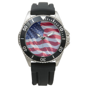 Coola Manar Patriotic United Stater Flagga Armbandsur