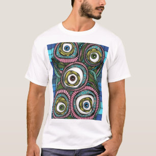 Coola manar skjorta med abstrakt t shirt