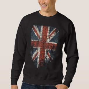 Coola Manar Vintage British Union Jack Flagga Lång Ärmad Tröja