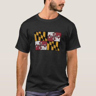 Coola Manar's Maryland Flagga T-shirt - Weasted