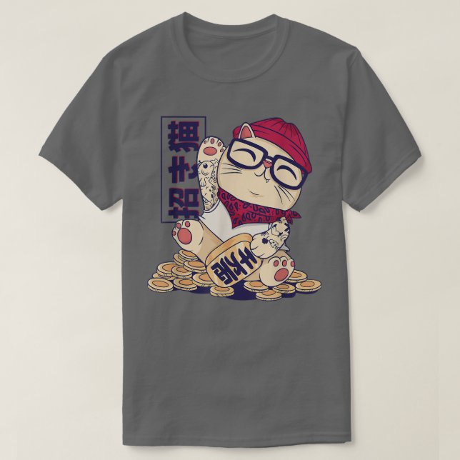 Coola maneki neko t shirt (Design framsida)