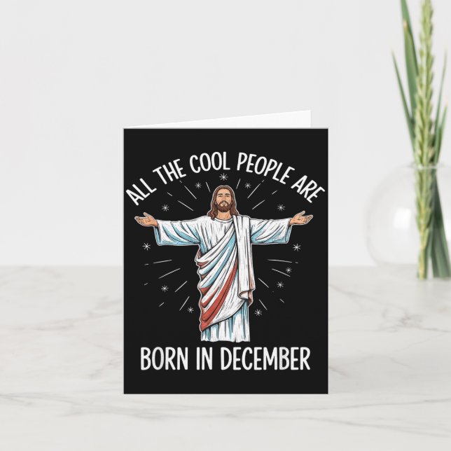 Coola människor December Födelsedags Sritual Tema  Kort (Framsida)