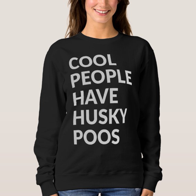 Coola människor har Hund Huskypoos T Shirt (Framsida)