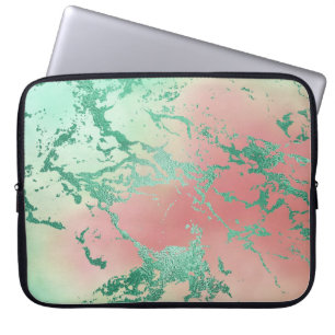Coola Marble Loely Pastel Lila Blue Rosa Ombre Laptop Fodral