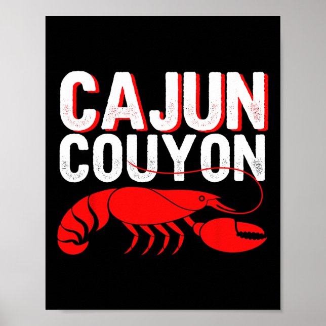 Coola Mardi Gras cajun Couyon Funny Slang Cultural Poster (Framsidan)