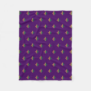 Coola Mardi Gras Fleur de Lis Fleecefilt