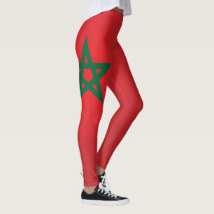 Coola Marocko Flagga Mode Leggings