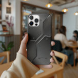 Coola Masculine Metallic Geometric Design<br><div class="desc">Coola,  manligt metalliskt struktur skriver ut modern geometrisk design. Anpassade monogram</div>