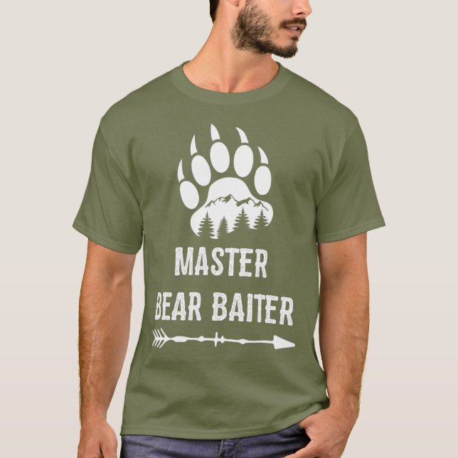 Coola Master Bear Baiter Bear Hunting Hunting Älsk T Shirt (Framsida)