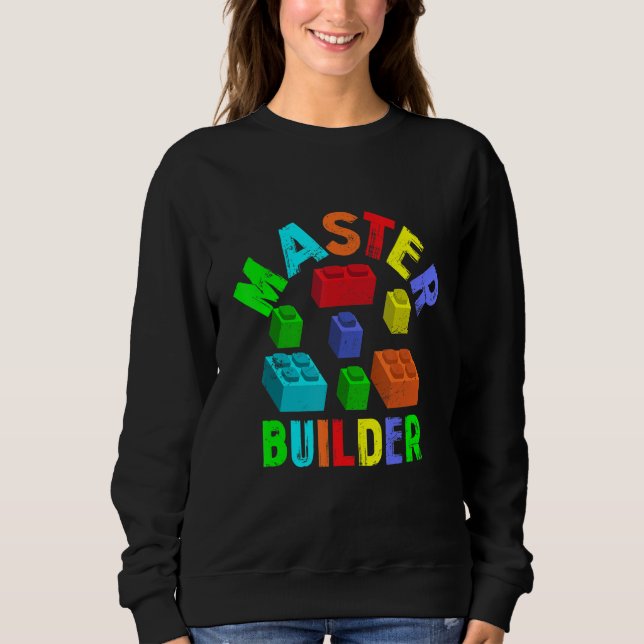 Coola Master Builder - Lustigt Byggnad Blockerar m T Shirt (Framsida)