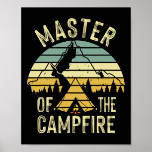 Coola Master Campfire Funny Camping Gift För barn  Poster