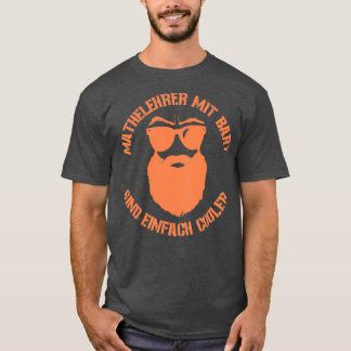 Coola matematiklärare med skägg av fullt t shirt