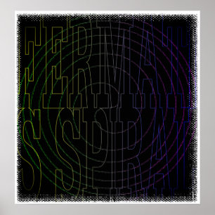 Coola Math geek Text Art: Fermats Spiral Poster