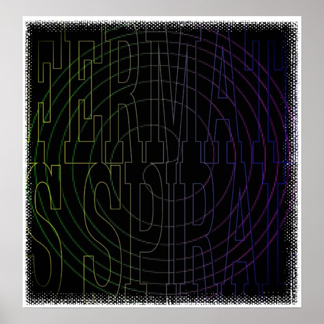 Coola Math geek Text Art: Fermats Spiral Poster (Framsidan)