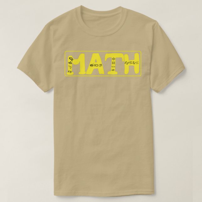 COOLA MATH MED SYMBOLER DESIGN T SHIRT (Design framsida)