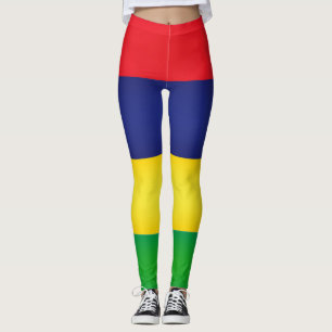 Coola Mauritius Flagga Mode Leggings