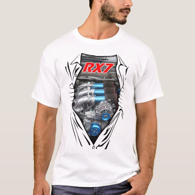 Coola Mazda RX7-Tävla för roterande motordrift T Shirt (Framsida)