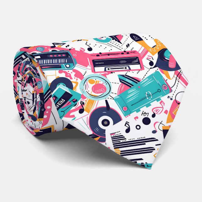 Coola med 80-årsjubileum mönster slips (Rullad)