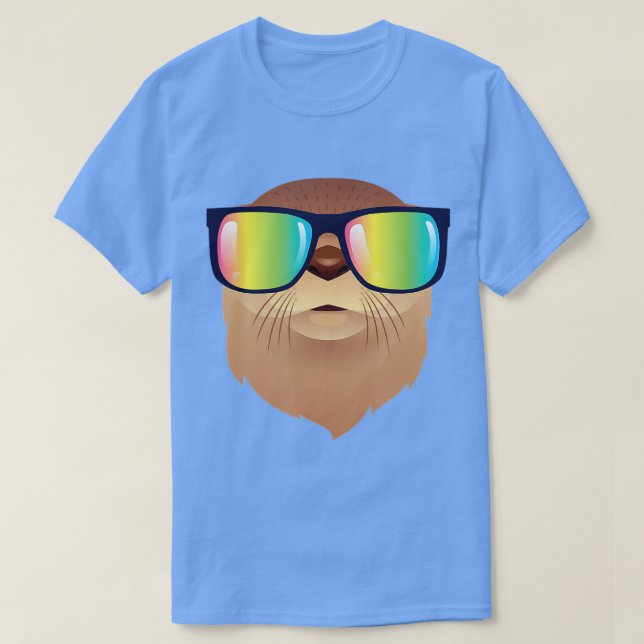 Coola med 80-tal regnbåge, Färg solglasögon T Shirt (Design framsida)