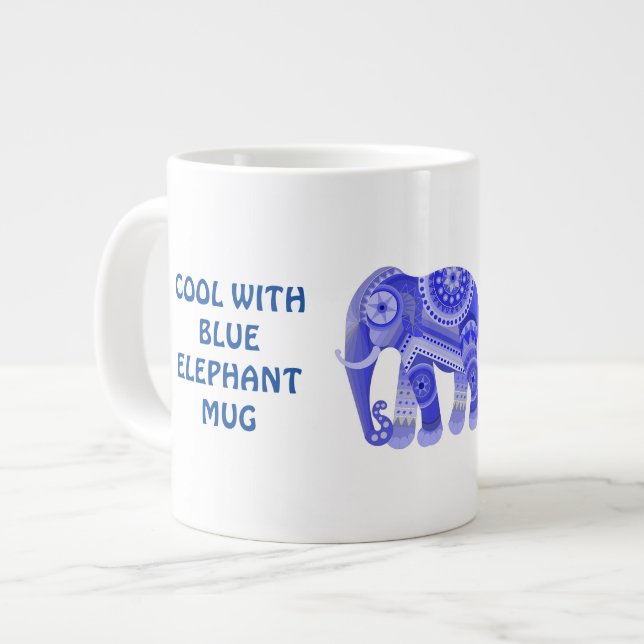 COOLA MED BLUE ELEPHANT MUGG JUMBO MUGG (Framsida vänster)