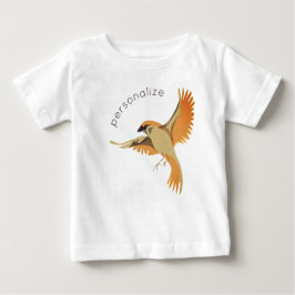 Coola med flygande Sparrow Modern Bird Unisex Cute T Shirt