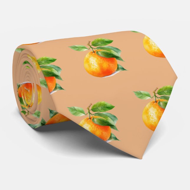 Coola med orange mönster-frukt slips (Rullad)