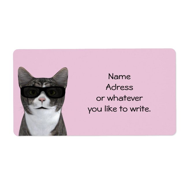 Coola med svart solglasögon fraktsedel (Framsidan)