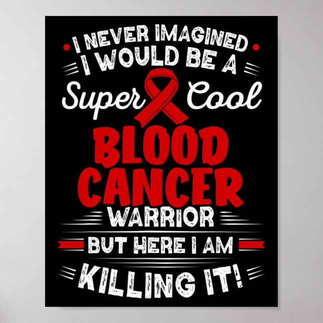 Coola Medvetenhet om blodcancer vid cancer Poster (Framsidan)