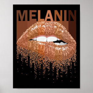 Coola Melanin Queen Läppar Women Black African Poster
