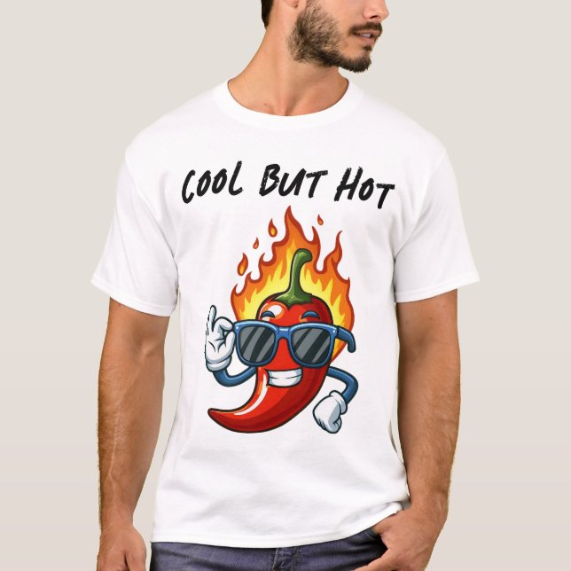 Coola men hett för krydda livsmedel älskare t shirt (Framsida)