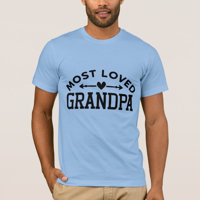 Coola mest älskad morfar t shirt (Framsida)