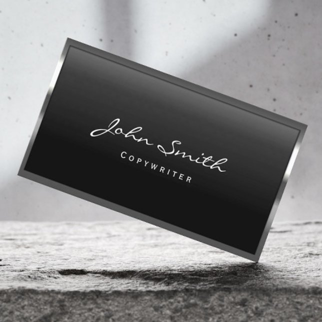 Coola Metall Gräns Copywriter Affärskort Visitkort (Skapare uppladdad)