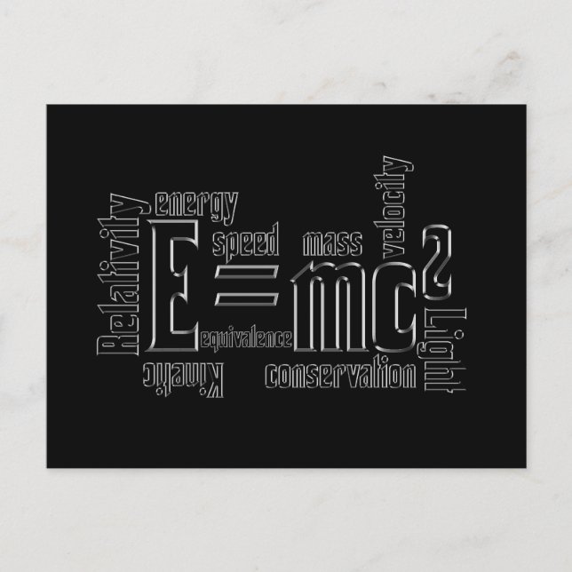 Coola Metallic Science Mass Equivalence Vykort (Framsida)