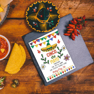 Coola mexicano Firande Cinquo De Mayo Inbjudningar