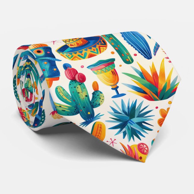 Coola Mexikanska mönster Slips (Rullad)