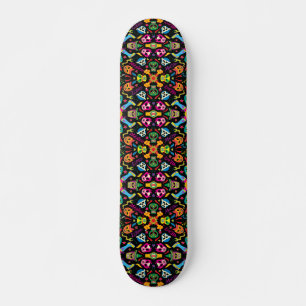 Coola Mexikanska wresters redo att slåss och ha r Mini Skateboard Bräda 18,5 Cm