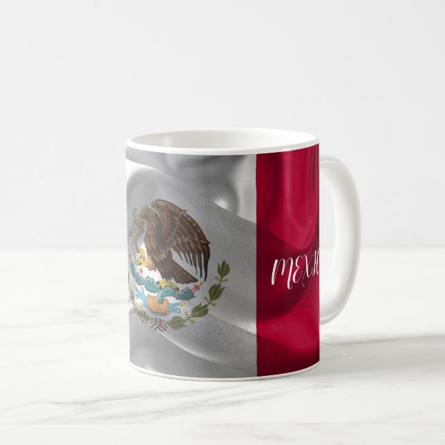 Coola Mexiko Flagga Design Kaffemugg (Framsida höger)
