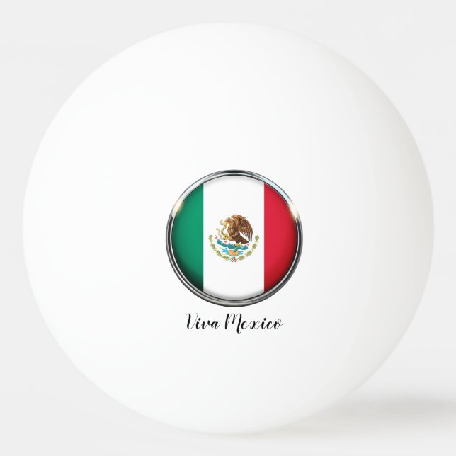Coola Mexiko Flagga Design Pingisboll (Framsidan)