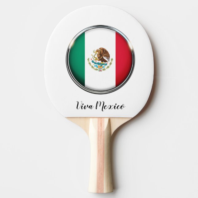 Coola Mexiko Flagga Design Pingisracket (Framsidan)