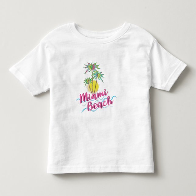 Coola Miami Beach, Florida Handflatan Träd Graphic T Shirt (Framsida)