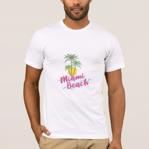 Coola Miami Beach, Florida Handflatan Träd Graphic T Shirt