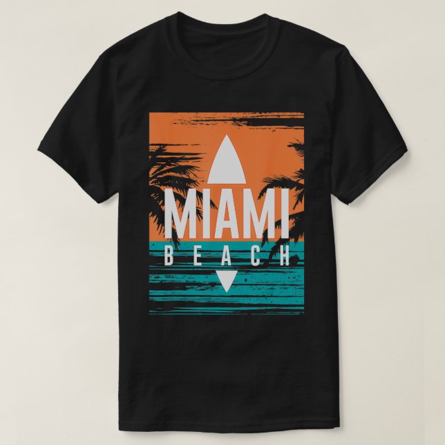 Coola Miami Beach s I Kärlek Miami Florida Miami T Shirt (Design framsida)