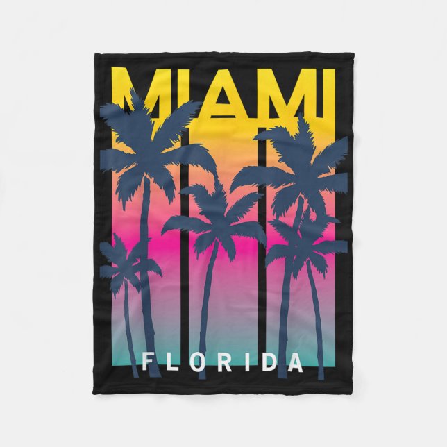Coola Miami Florida Graphic Design Tees, I Kärlek  Fleecefilt (Framsidan)