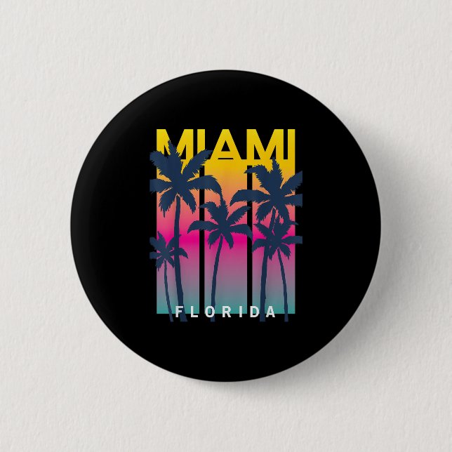 Coola Miami Florida Graphic Design Tees, I Kärlek  Knapp (Framsida)
