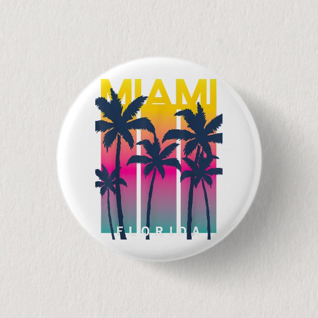 Coola Miami Florida Graphic Design Tees, I Kärlek  Knapp (Framsida)