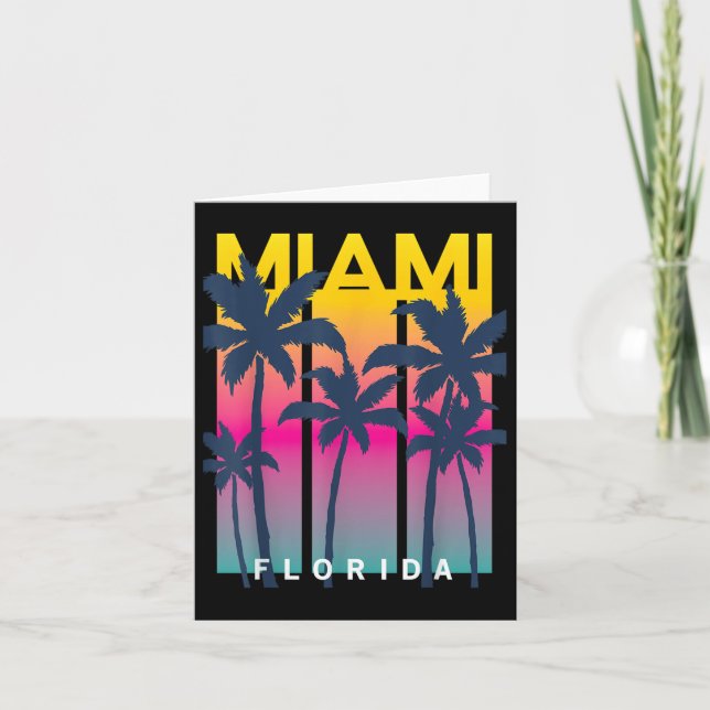 Coola Miami Florida Graphic Design Tees, I Kärlek  Kort (Framsida)