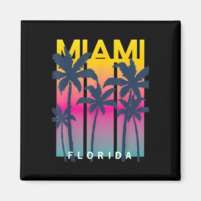 Coola Miami Florida Graphic Design Tees, I Kärlek  Magnet (Framsidan)